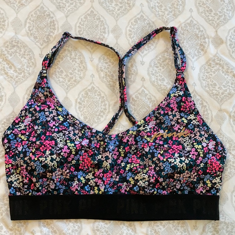 PINK Floral Sports Bra